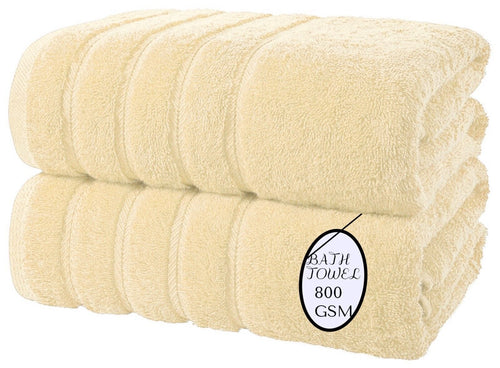 2x-LARGE BATH TOWELS 800 GSM 100% EGYPTIAN COTTON SUPER JUMBO TOWELS 70 X 130 cm Towelsworld